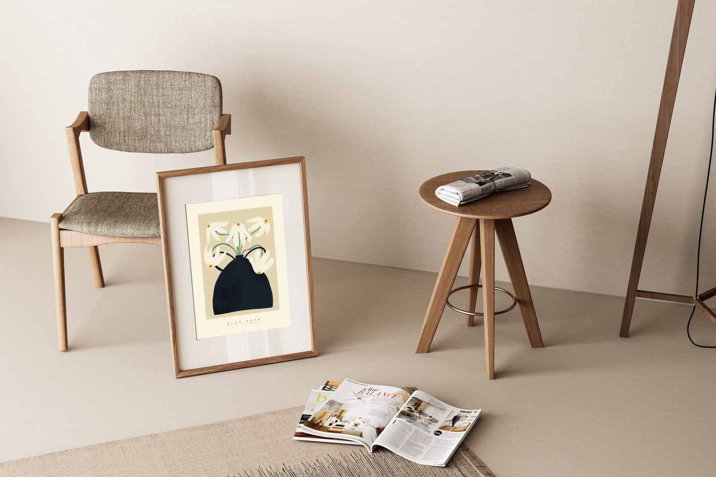 Navy Vase | Unframed