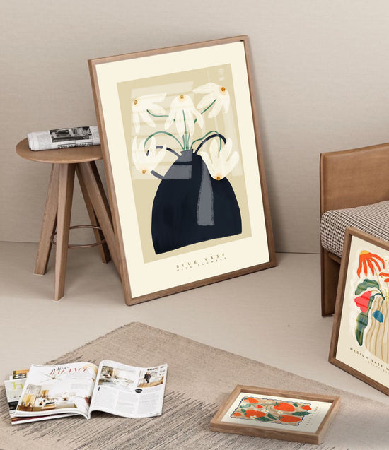 Navy Vase | Unframed