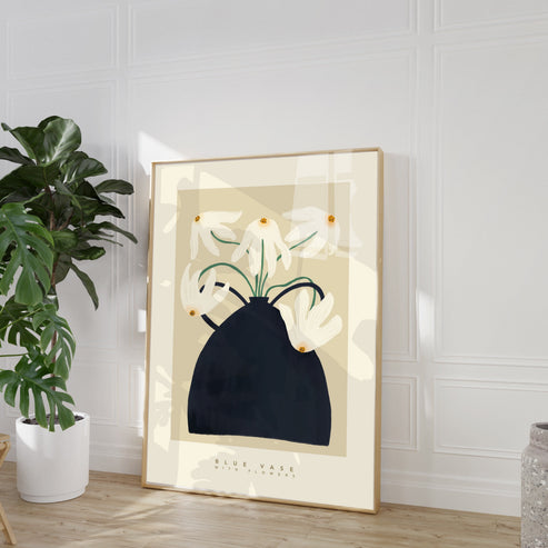 Navy Vase | Unframed