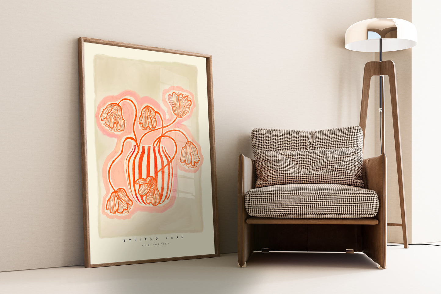 Red Striped Vase | Unframed