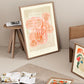 Red Striped Vase | Unframed