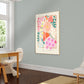 Flower Market Columbia Road, Hand Drawn Abstract Flower Drawing, Floral Art Print, Maximalist Art , Colourful Home Decor, Pink Home, Floral
