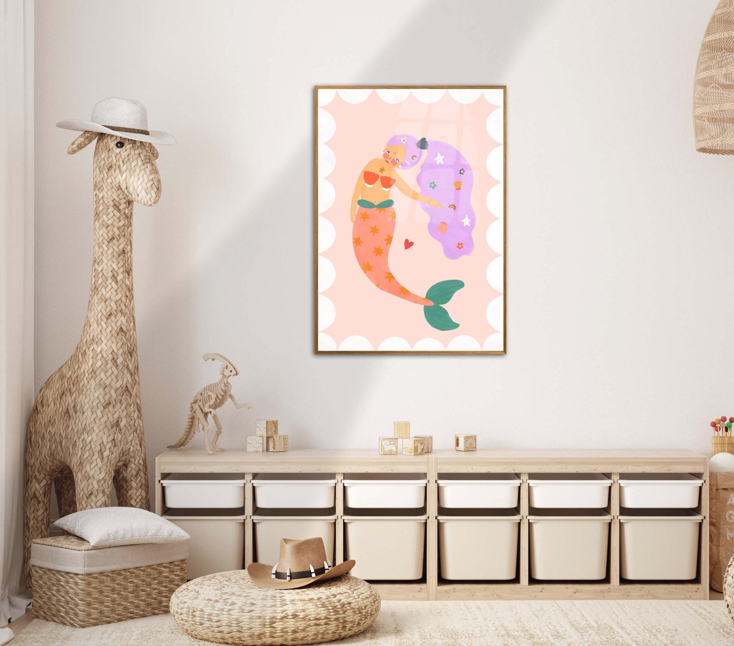 Purple Haired Mermaid | Unframed