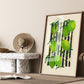Fruit Market Lime, Hand Drawn Lime Drawing, Fruit Art Print, Maximalist Art Print, Colourful Home Decor, modern Home Decor, Print