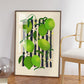 Fruit Market Lime, Hand Drawn Lime Drawing, Fruit Art Print, Maximalist Art Print, Colourful Home Decor, modern Home Decor, Print