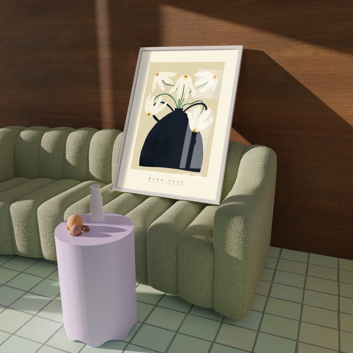 Navy Vase | Unframed