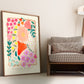 Flower Market Columbia Road, Hand Drawn Abstract Flower Drawing, Floral Art Print, Maximalist Art , Colourful Home Decor, Pink Home, Floral