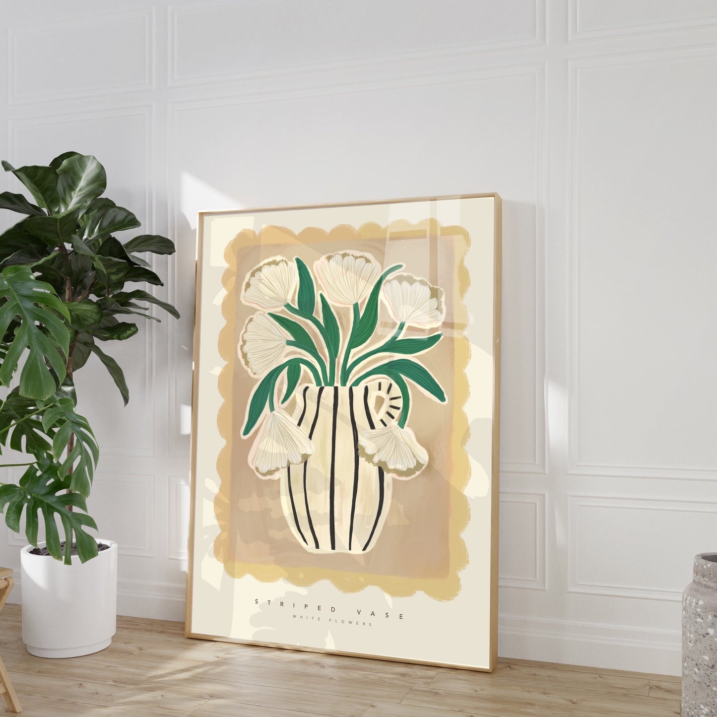 Neutral Floral Vase | Unframed
