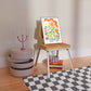 Happy Flower Kids Print / Flower illustration / Eco / Nursery Art / Kids Room / Art / Print / Gifts for Her / kids / Flowers / Colour Pop