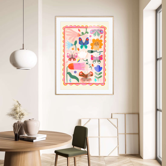 Butterflies and Flowers | Unframed