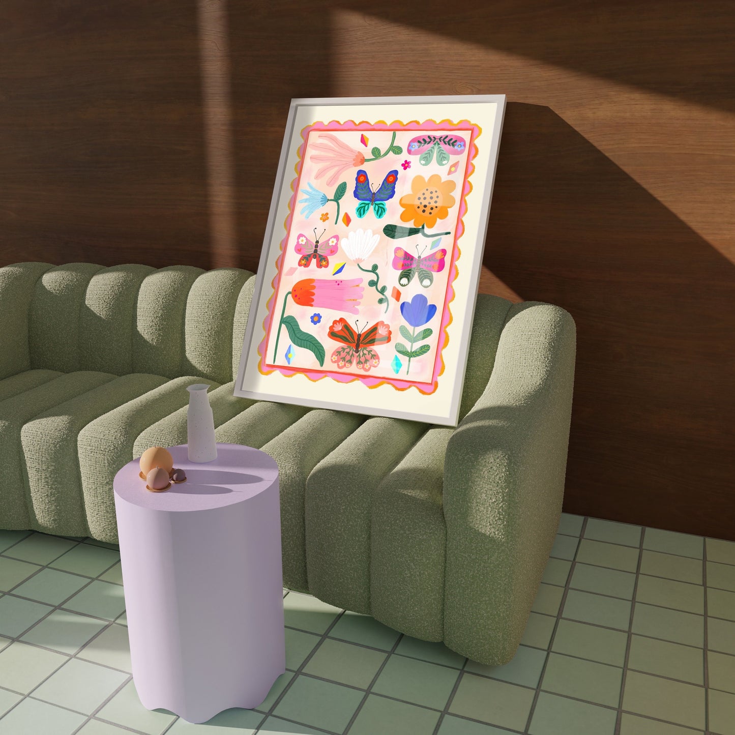 Butterflies and Flowers | Unframed