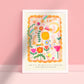 You Are My Sun / Flower illustration / Eco / Nursery Art / Kids Room / Art / Print / Gifts for Her / kids / Flowers / Colour Pop / Bright