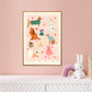 Puppy Love Print / kids dog illustration / Nursery Art / Kids Room / Art / Print / Gifts for Her / kids / dog poster / Colour Pop / Bright