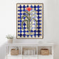 The Botanical House, Blue Quirky Handrawn Art, Blue Flowers, Colourful Art, Bright Colourful Art Print, Modern Art Print, Gallery Wall,