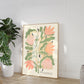 Lily Floral Art Print, Hand Drawn Abstract Flower Drawing, Floral Art Print, Maximalist Art Print, Colourful Home Decor, Pink Home Decor,