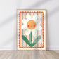 Smiley Flower / Flower illustration / Eco / Nursery Art / Kids Room / Art / Print / Gifts for Her / kids / Flowers / Colour Pop / Bright