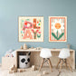 Smiley Flower / Flower illustration / Eco / Nursery Art / Kids Room / Art / Print / Gifts for Her / kids / Flowers / Colour Pop / Bright