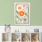 Spring Day / Flower illustration / Eco / Nursery Art / Kids Room / Art / Print / Gifts for Her / kids / Flowers / Colour Pop / Bright
