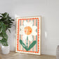 Smiley Flower / Flower illustration / Eco / Nursery Art / Kids Room / Art / Print / Gifts for Her / kids / Flowers / Colour Pop / Bright