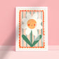 Smiley Flower / Flower illustration / Eco / Nursery Art / Kids Room / Art / Print / Gifts for Her / kids / Flowers / Colour Pop / Bright