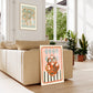 Orange Floral Pot | Unframed