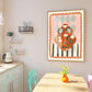 Orange Floral Pot | Unframed