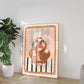 Orange Floral Pot | Unframed