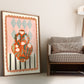 Orange Floral Pot | Unframed