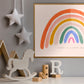 Happy Raimbow, Rainbow Art, Kids Art Prints, Kids Art Print, Colourful Rainbow Poster, Inspirational Kids,, A4, A3 Kids Wall Art,