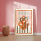 Orange Floral Pot | Unframed