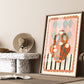 Orange Floral Pot | Unframed