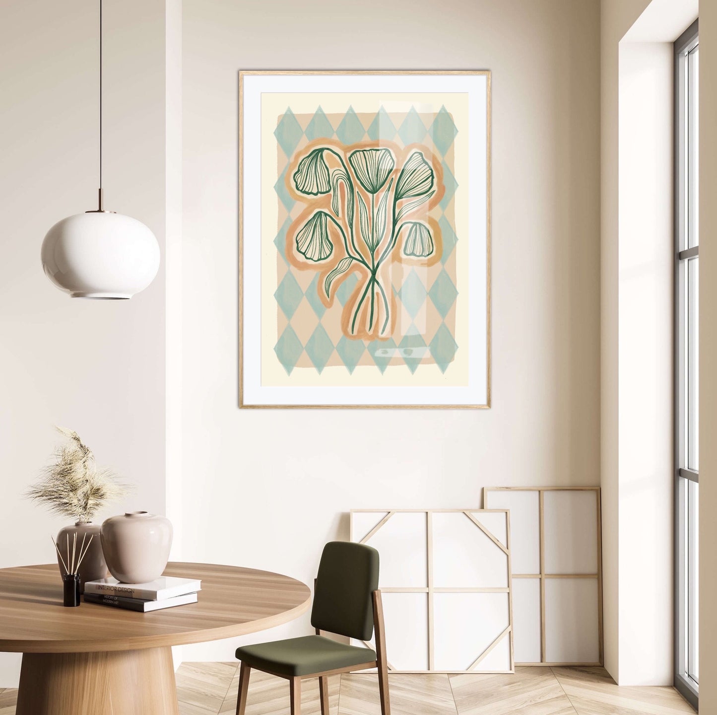 Line Drawing Bouquet | Unframed