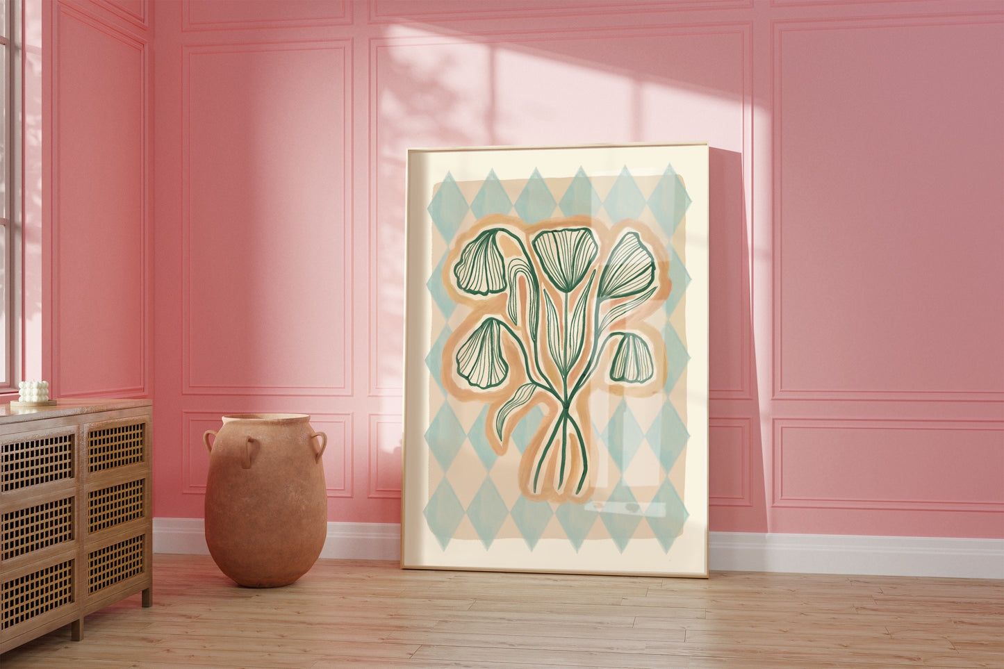 Line Drawing Bouquet | Unframed