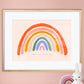 Happy Raimbow, Rainbow Art, Kids Art Prints, Kids Art Print, Colourful Rainbow Poster, Inspirational Kids,, A4, A3 Kids Wall Art,