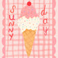 Sunny Ice Cream Print, Kids Ice Cream Room, Kids Art Prints, Fun Art Print, Colourful Rainbow Poster, A5, A4, A3 Kids Wall Art,