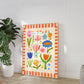 Summer Flower Kids Print / Flower illustration / Nursery Art / Kids Room / Art / Print / Gifts for Her / Flowers / Colour Pop / Bright