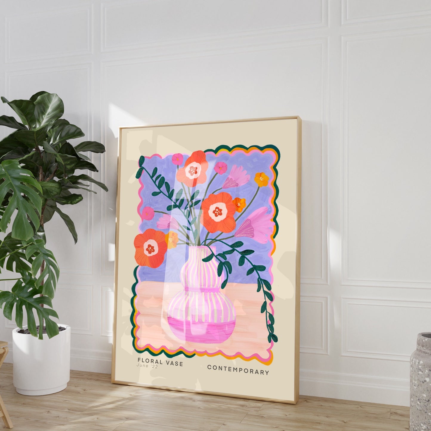 Lilac Vase Neutral Background | Unframed