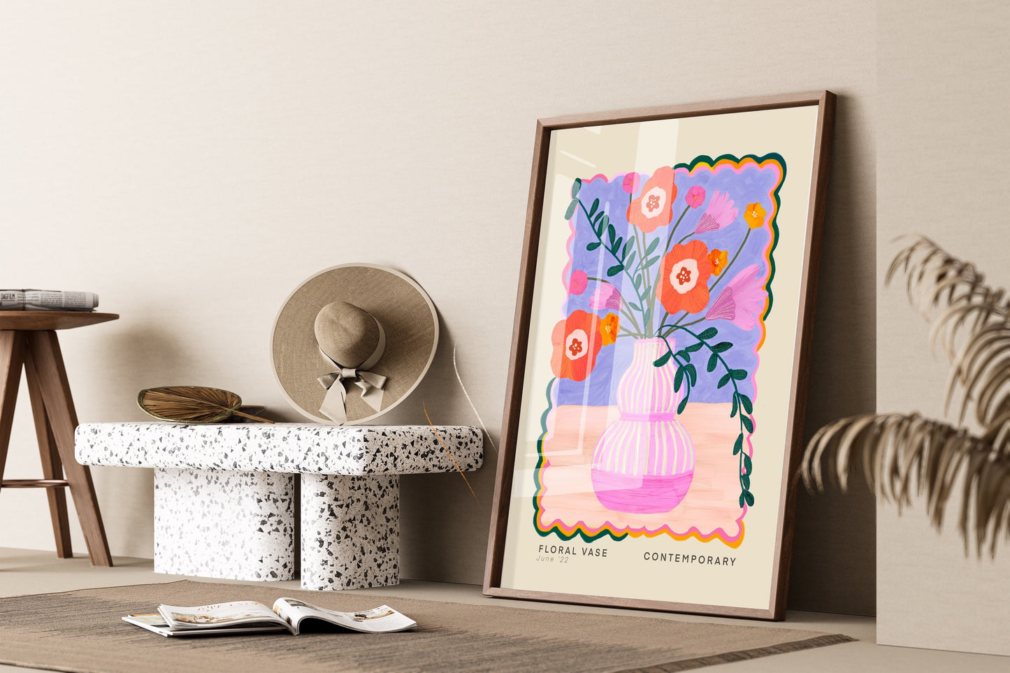 Lilac Vase Neutral Background | Unframed