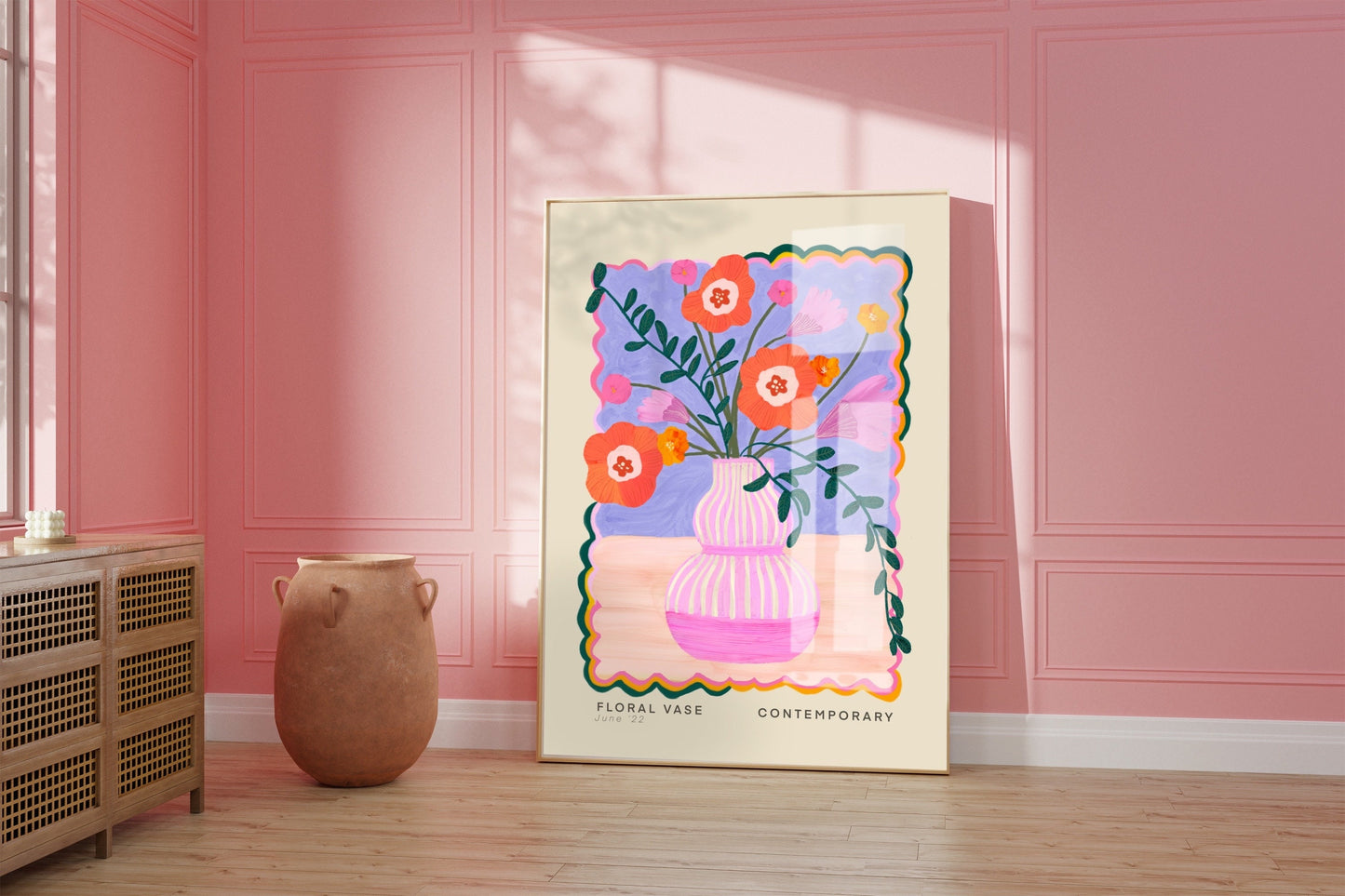 Lilac Vase Neutral Background | Unframed