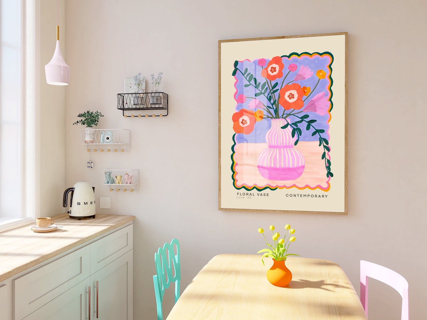 Lilac Vase Neutral Background | Unframed