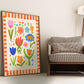 Summer Flower Kids Print / Flower illustration / Nursery Art / Kids Room / Art / Print / Gifts for Her / Flowers / Colour Pop / Bright