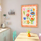 Summer Flower Kids Print / Flower illustration / Nursery Art / Kids Room / Art / Print / Gifts for Her / Flowers / Colour Pop / Bright