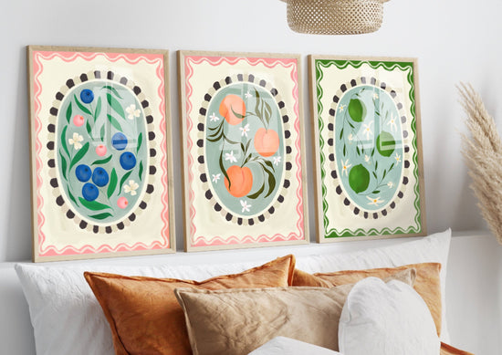 Peach With Border | Unframed