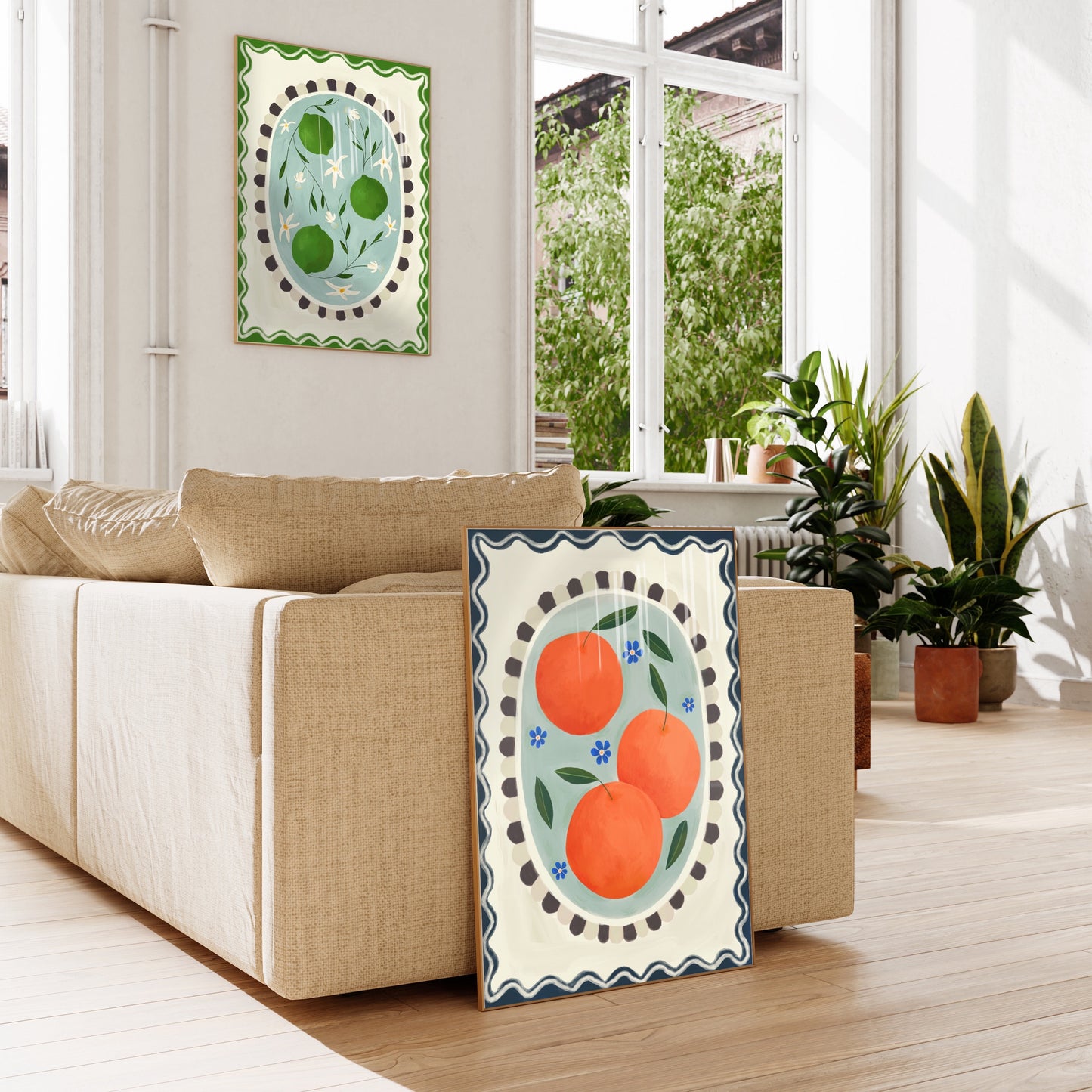 Lime With Border | Unframed