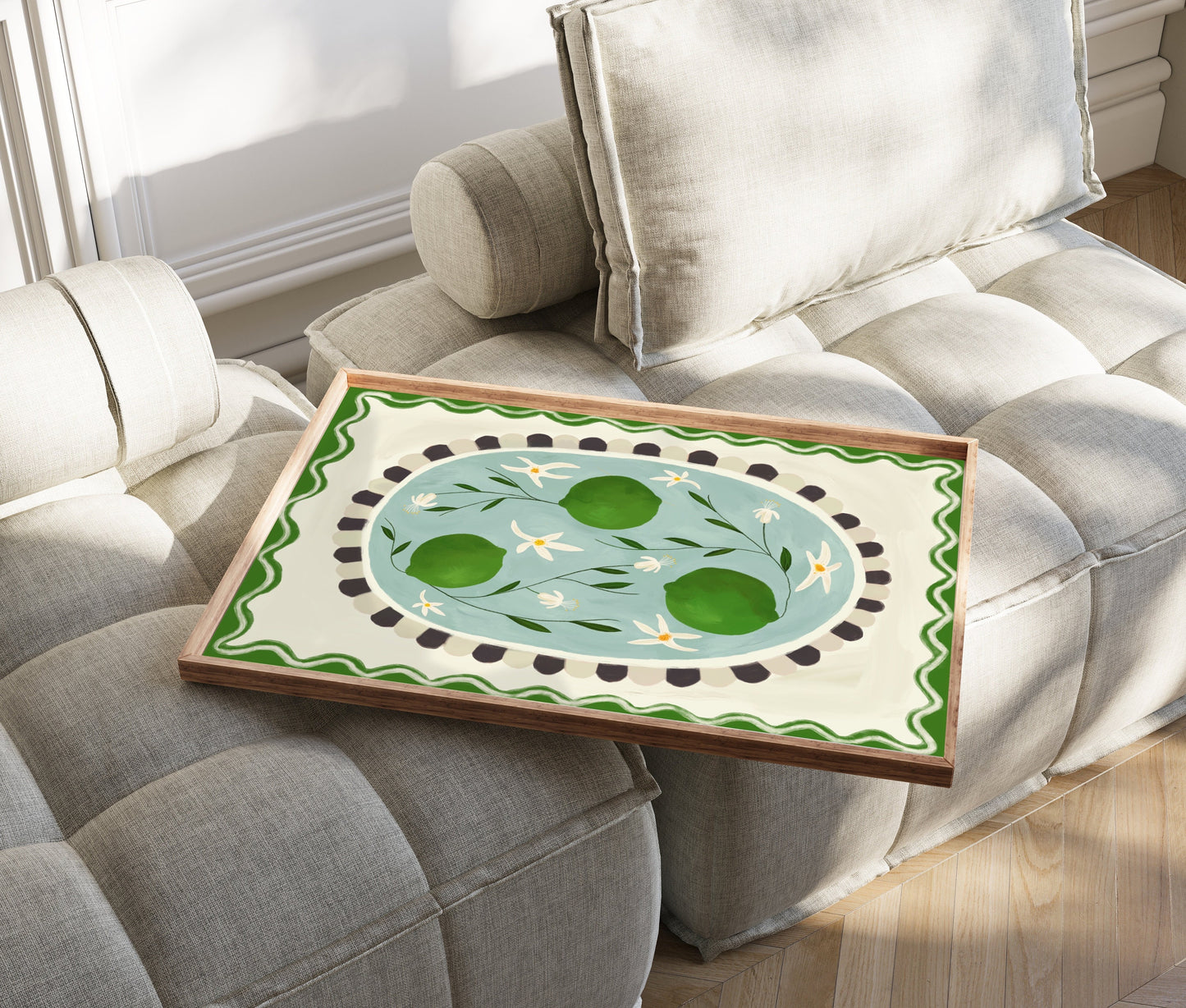 Lime With Border | Unframed