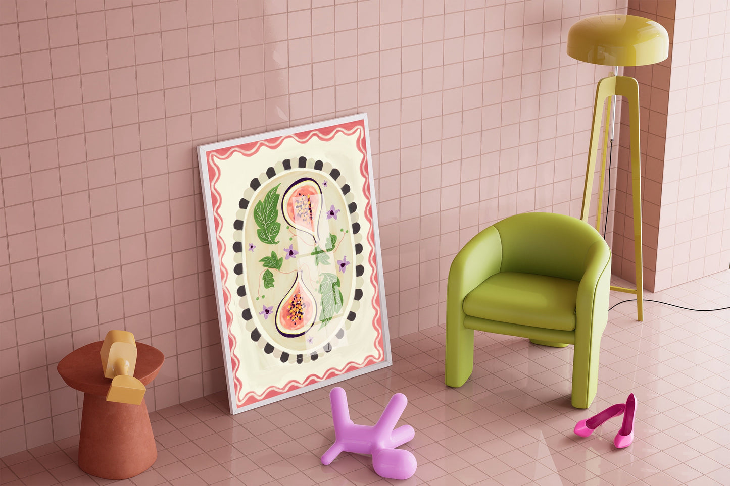 Fig With Border | Unframed