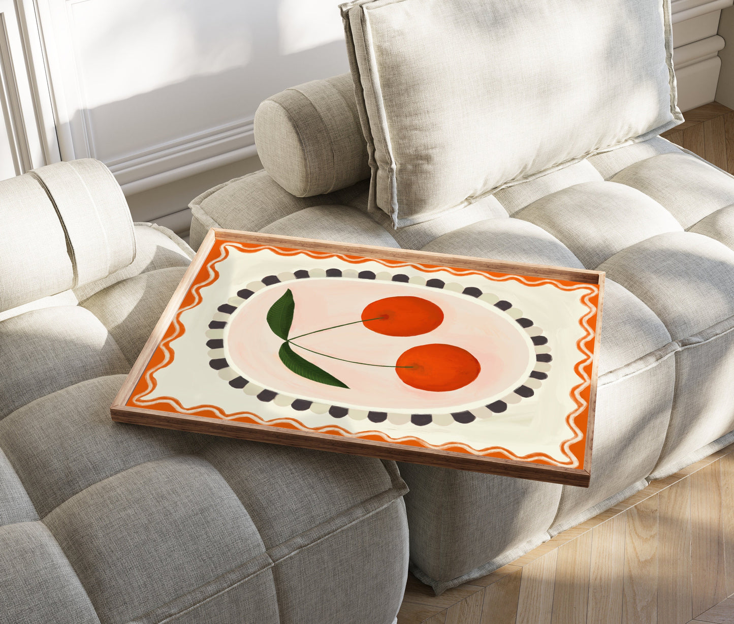 Cherry with Border | Unframed