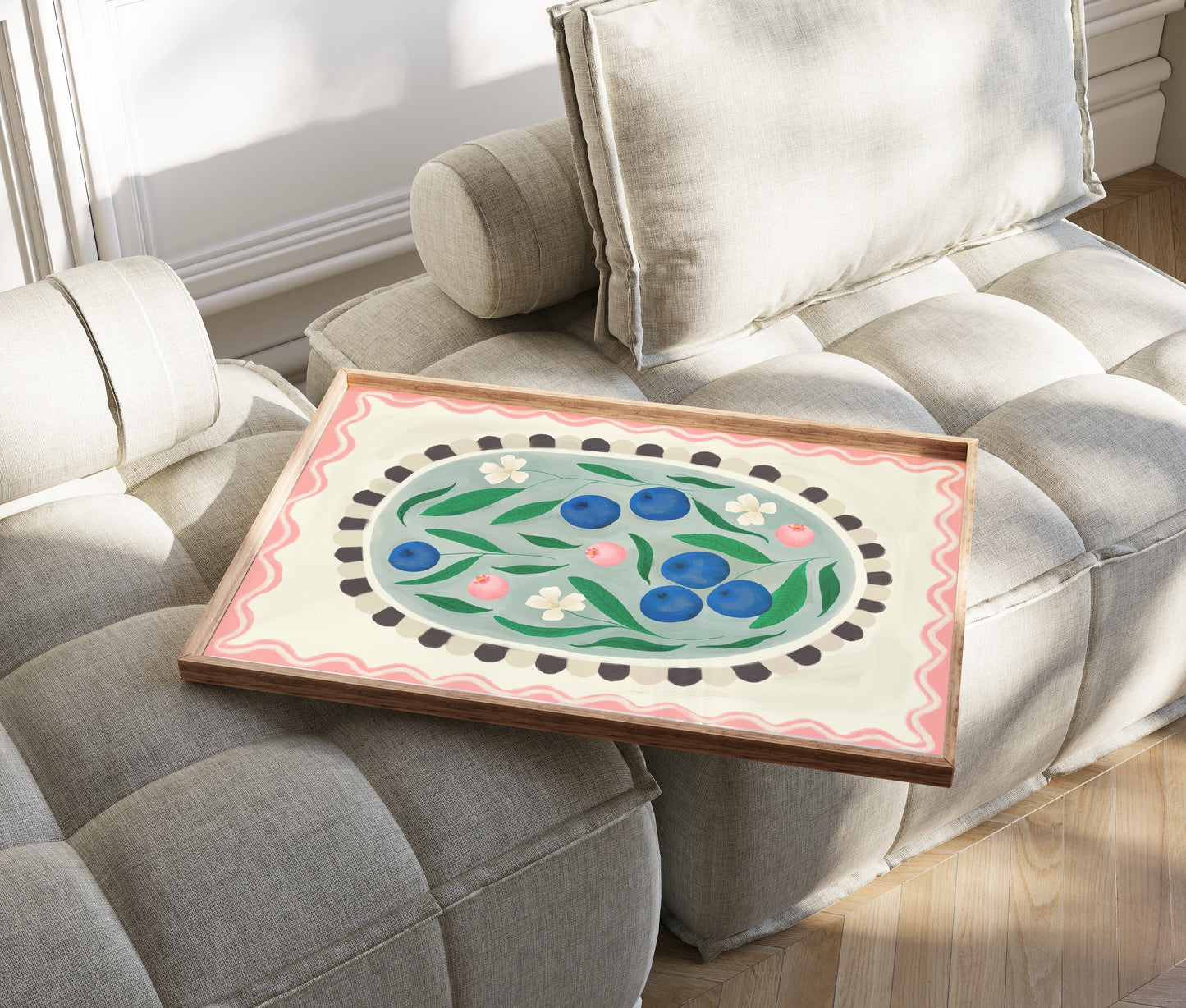 Blueberry With Border | Unframed