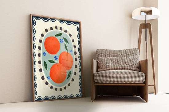 Orange With Border | Unframed