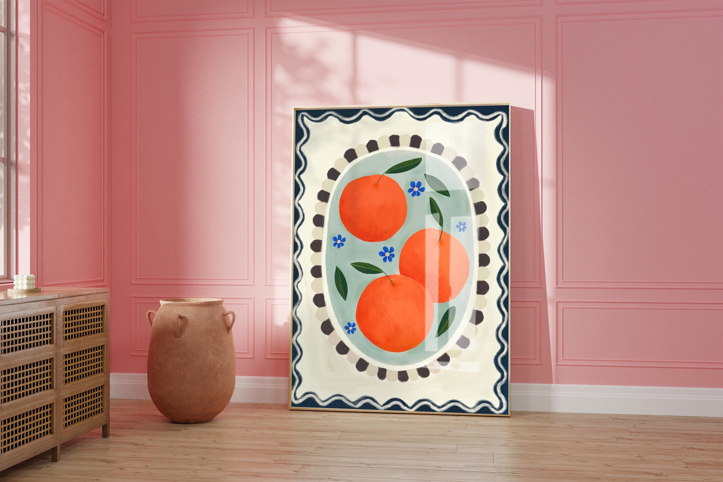 Orange With Border | Unframed
